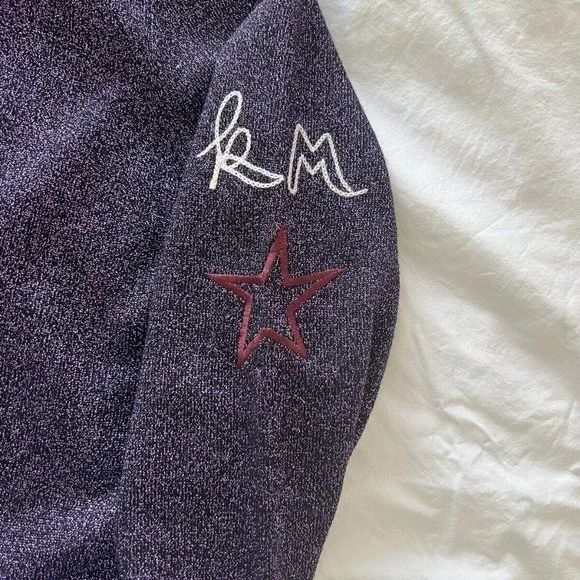 Bella Freud purple Fairytale of New York ladies sparkly jumper size S - Picture 4 of 5